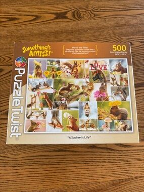 Puzzle Twist Somethings amiss “a squirrels life” Jigsaw   500 pieces. Complete
